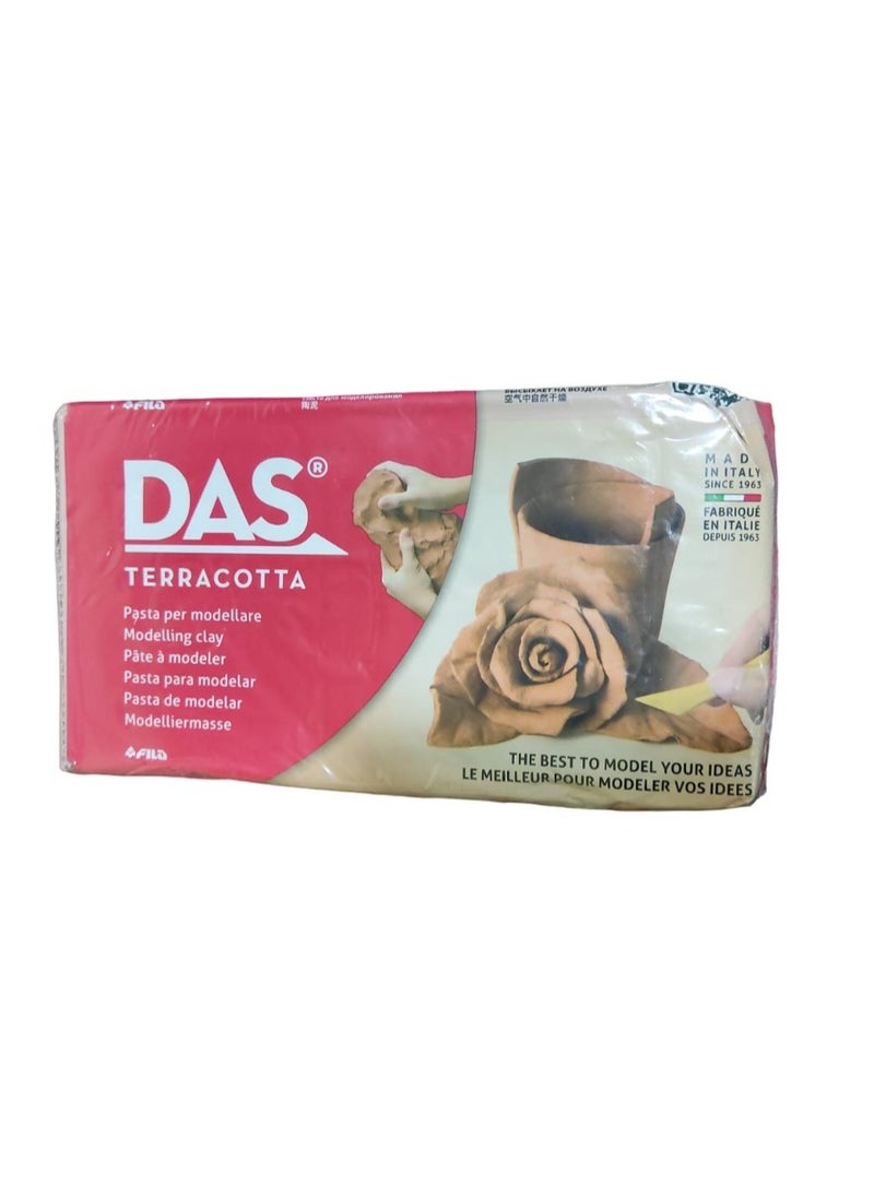 DAS - DAS Air Hardening Modeling Clay Terra Cotta Clay Block Pliable Air Clay for Sculpting and Coating Easy to Use Air Dry Modeling Clay for All Ages Molding Clay for Sculpting and More - Image 1