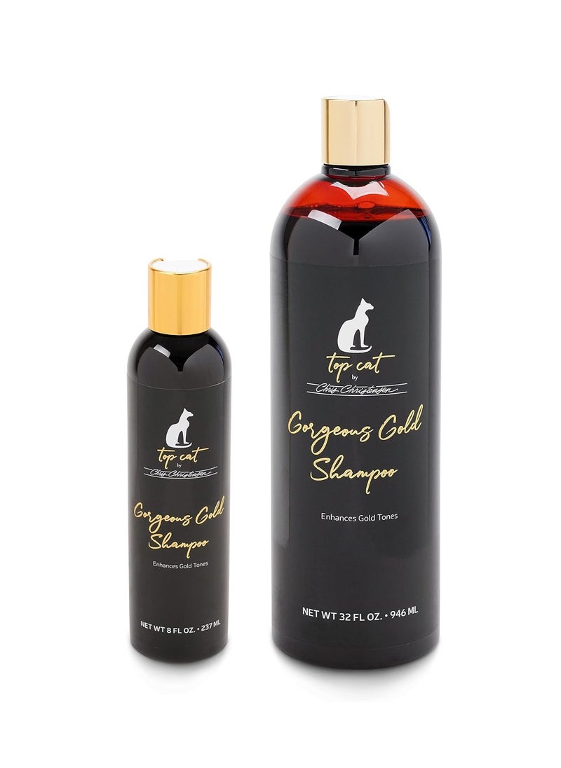Chris Christensen Topcat Gorgeous Gold Shampoo 236ml  - Image 2