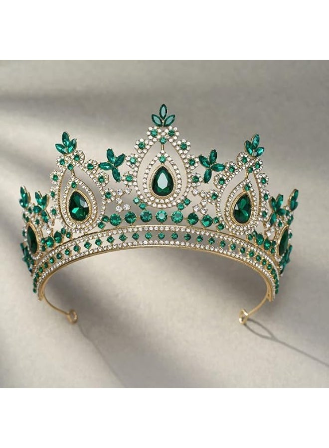 SYOSI Queen Crown for Women, Crystal Rhinestone Tiara for Bride, Princess Wedding Diadem, Elegant Hair Accessories for Bridal Shower, Pageant, Quinceanera, Prom, Party, Adjustable Silver Plated Crown - Image 5