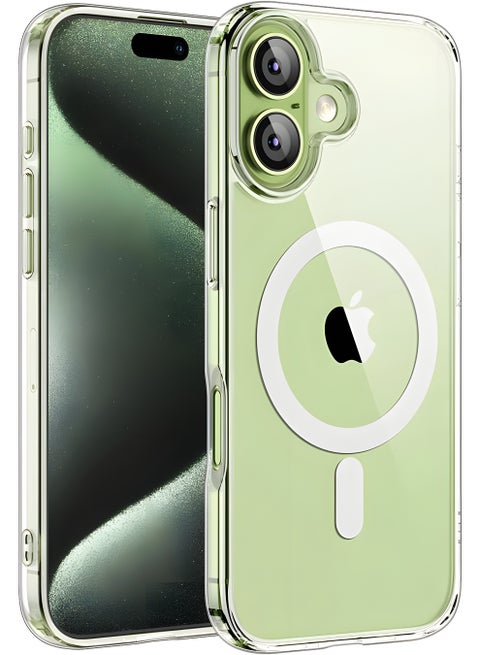 Magsafe Case for iPhone 16 Magsafe Clear Cover Magnetic Wireless Charging Support, Shockproof Protection, Scratch-Resistant for iPhone 16 - Clear