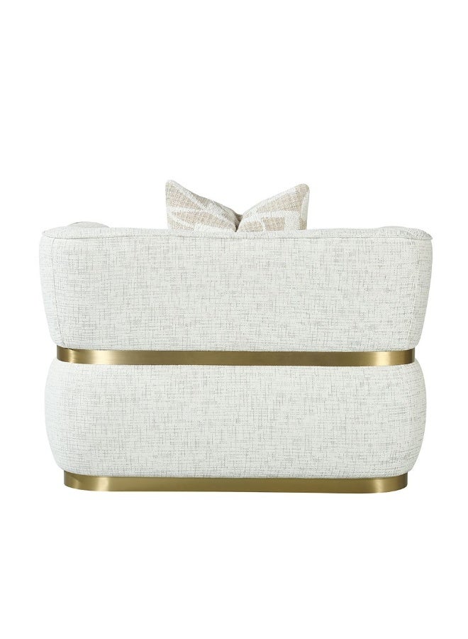 DANUBE HOME Elegant Oru 1 Seater Fabric Sofa, Modern Upholstered Armchair With Plush Cushion, Comfortable Single Seater For Living Room, Bedroom Or Office Décor – Grey - Image 5