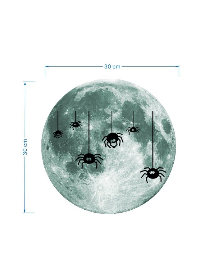 NIBEMINENT Glow in the Dark Halloween Moon Wall Stickers - Creative Home Decor