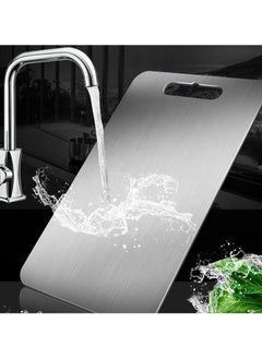 Golden Apple Market Heavy Duty 304 Stainless Steel Cutting Board for Kitchen Double-Sided Non-Slip Chopping Board for Meat Vegetables Fruit and Cheese Easy to Clean Scratch Resistant Mold-Proof Perfect for Home Cooking(40*30*0.2)  - Image 3