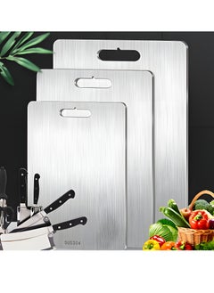 Golden Apple Market Heavy Duty 304 Stainless Steel Cutting Board for Kitchen Double-Sided Non-Slip Chopping Board for Meat Vegetables Fruit and Cheese Easy to Clean Scratch Resistant Mold-Proof Perfect for Home Cooking(40*30*0.2)  - Image 1