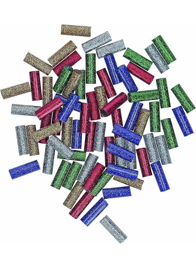 BOSCH Gluey Sticks Glitter Mix Colour 70 Pieces Low Melt Adhesive Sticks For Glueing And Decorative Tasks - Image 1