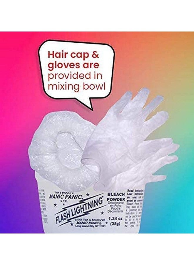 MANIC PANIC Blue Lightning Hair Bleach Kit - 30 Volume Developer + Bleach Powder Hair Lightener Lifts up to Five Levels And Eliminates Orange Tones - Vegan And Cruelty Free - Image 5