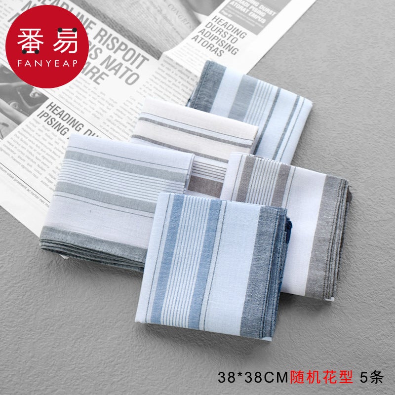 /10Y Handkerchief A1P60 - Men'S Sweat-Absorbing Nostalgic Pocket Square With Classic Plaid Pattern - Image 1