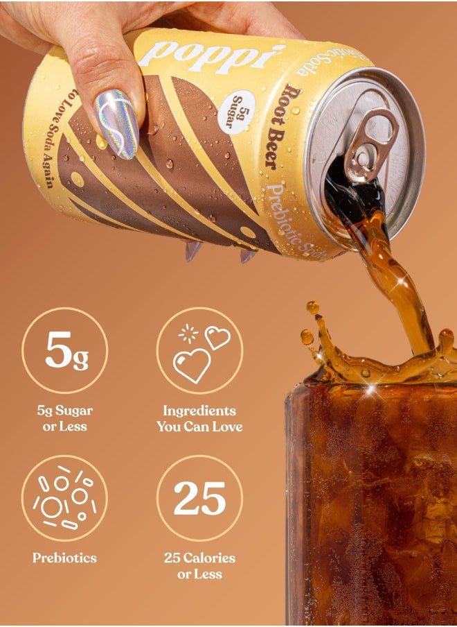 Poppi - Root Beer Prebiotic Drink 355ml - Image 1