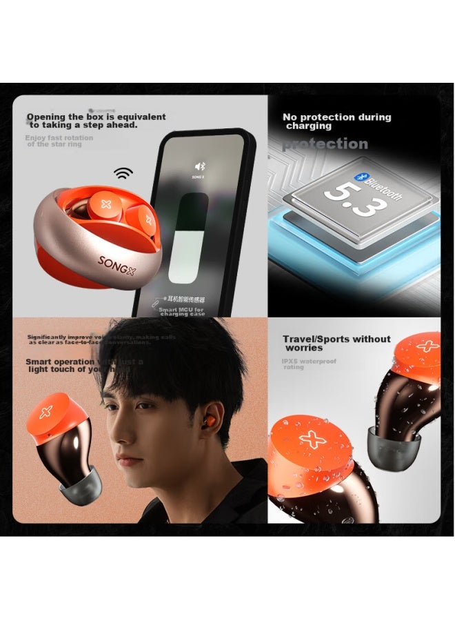 Songx Bluetooth Earphones, True Wireless Sports Music Earphones, Bluetooth 5.3 In-ear Call Noise Reduction, Qixi Gift For Girlfriend, Compatible With Apple, Huawei, Xiaomi, Vivo Sx06 - Image 1
