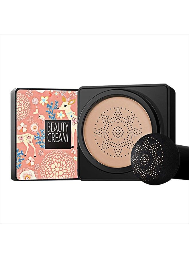 GL-Turelifes Mushroom Head Air Cushion Foundation CC Cream Water Feeling Flawless BB Cream Moisturizing Oil Control, Lightweight & Smoothing Natural Concealer (BlanchedAlmond)  - Image 1