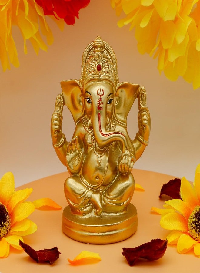 BangBangDa Hindu God Lord Ganesha Idol - Indian Ganesh Statue Sculpture India Murti Pooja Item Home Office Mandir Temple Puja Decor Yoga Zen Meditation Altar Shrine Kit Religious Gifts - Image 1