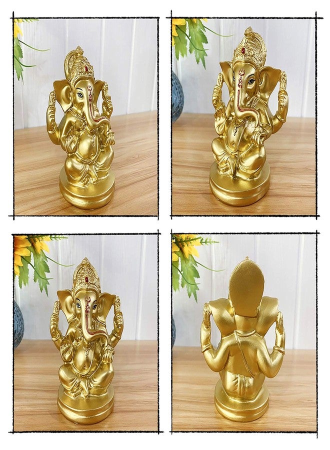 BangBangDa Hindu God Lord Ganesha Idol - Indian Ganesh Statue Sculpture India Murti Pooja Item Home Office Mandir Temple Puja Decor Yoga Zen Meditation Altar Shrine Kit Religious Gifts - Image 3