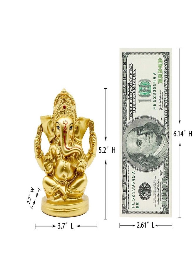 BangBangDa Hindu God Lord Ganesha Idol - Indian Ganesh Statue Sculpture India Murti Pooja Item Home Office Mandir Temple Puja Decor Yoga Zen Meditation Altar Shrine Kit Religious Gifts - Image 5