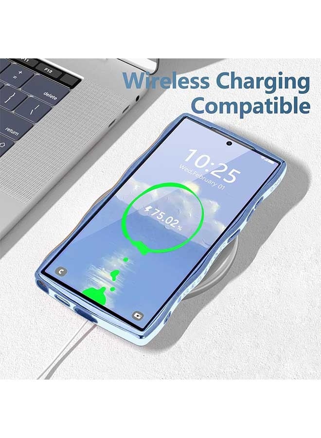 Samsung Galaxy S26 Ultra Case, Soft TPU Material, [Wireless Charging Compatible][Screen and Camera Protection][Luxury Electroplated Edge] Stylish Heart Design Drop Protection Cover for Samsung Galaxy S26 Ultra 6.9 inch, Blue - Image 4