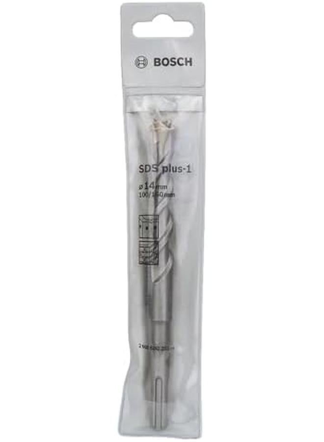 BOSCH Sds Plus 1 Drill Bit For Rotary Hammer Drills Optimised For Drilling Inch Concrete 2 Flute U Shape Flute Design Provides Effective Dust Removal 14.00 Mm Diameter 160 Mm Total Length 1 Pcs - Image 2