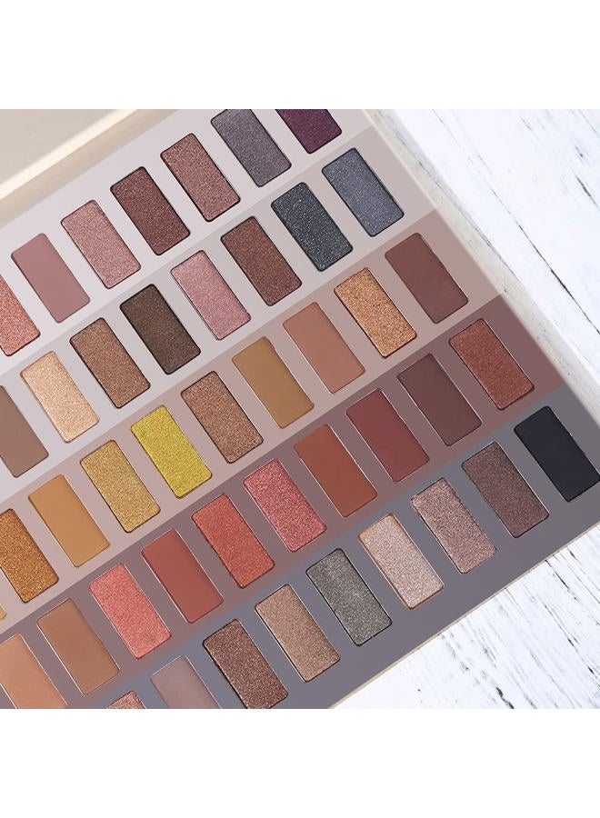 Ucanbe 60 Colors Naked Eyeshadow Palette, Warm Neutral Nudes Makeup Pallet, Natural Matte Glitter Shimmer Smokey Eye Shadows Halloween Cosmetic Gift Kit - Image 5