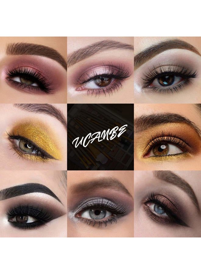 Ucanbe 60 Colors Naked Eyeshadow Palette, Warm Neutral Nudes Makeup Pallet, Natural Matte Glitter Shimmer Smokey Eye Shadows Halloween Cosmetic Gift Kit - Image 3