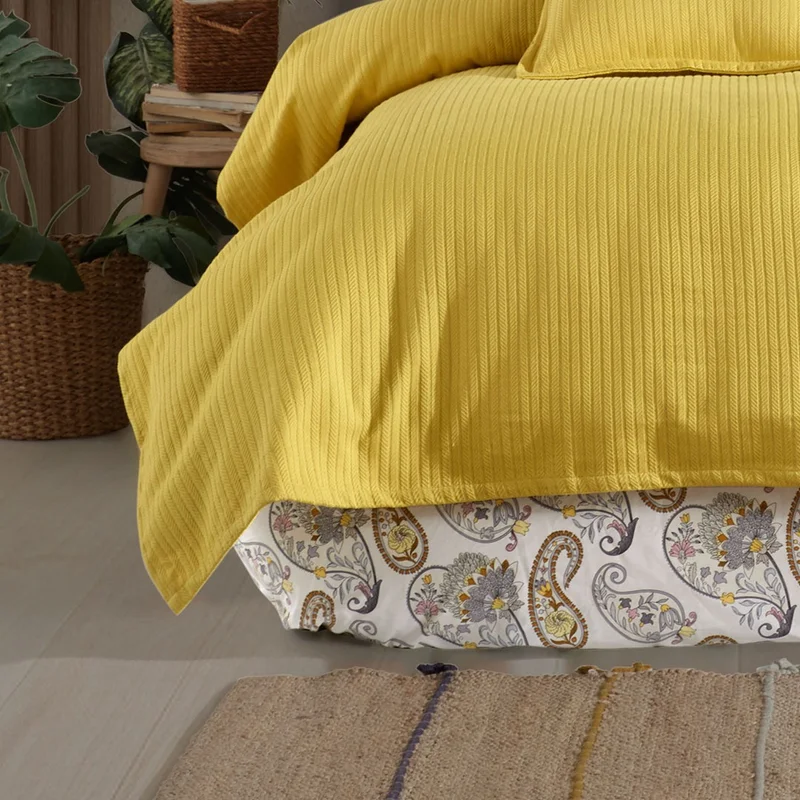 ليف هوم Cotton Elastic Sheet Pique Set | 220X230