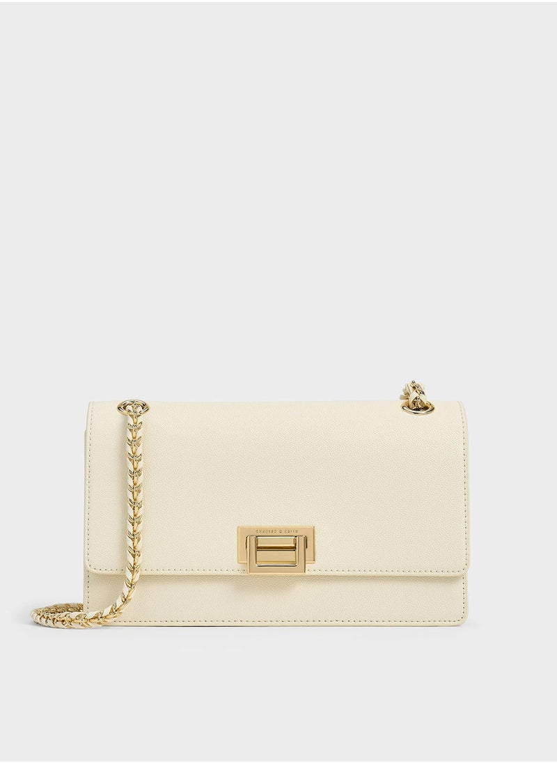 Charles & Keith Charles & Keith Everline Square Buckle Chain Bag  - Image 1