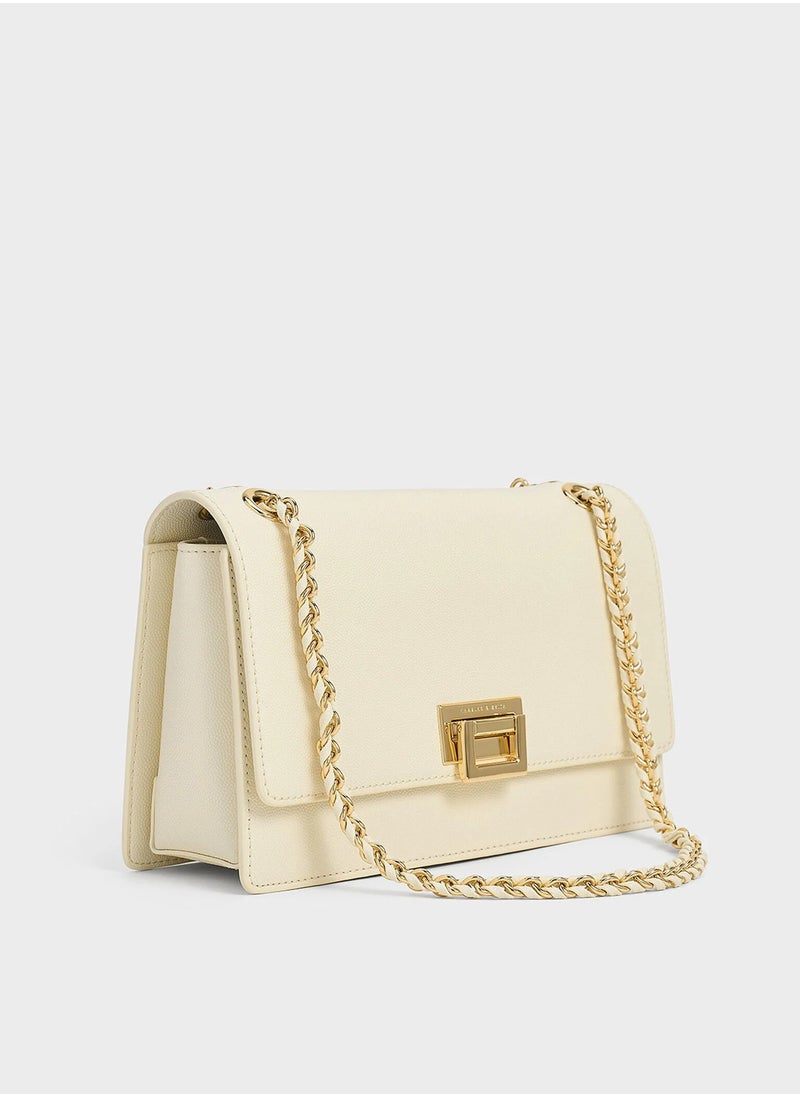 Charles & Keith Charles & Keith Everline Square Buckle Chain Bag  - Image 2