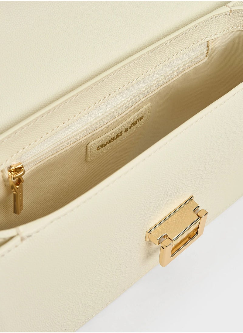Charles & Keith Charles & Keith Everline Square Buckle Chain Bag  - Image 5