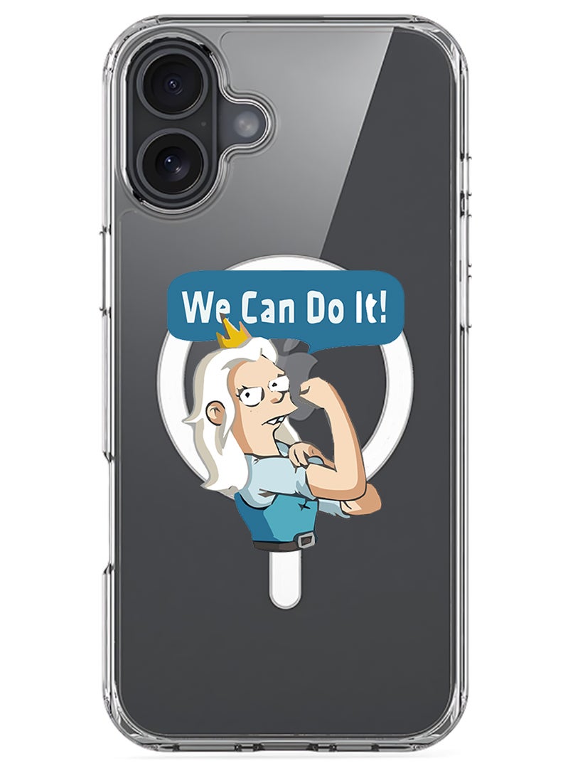 Theodor Magnetic Case for Apple iPhone 17 Compatible with MagSafe Wireless Charging, Shockproof Phone Bumper Cover - We can do it-01 - Image 1