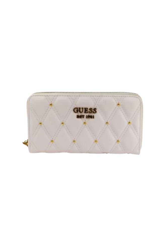 محفظة نسائية من جيس مصنوعة من الجلد باللون الابيض - Image 1