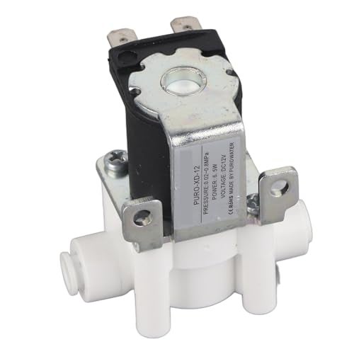 Jectse 1/4'' Solenoid Valve DC 12V, 6.5W Purifier Normally Closed Water Inlet Valve, Electric Pure Copper Coil Water Switch Stop Valve - Image 2