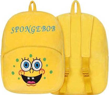 blue tree Cute Kids Backpack Toddler Bag Plush Animal Cartoon Mini Travel Bag for Baby Girl Boy 1-6 Years (Spongebob) (Yellow) - Image 1