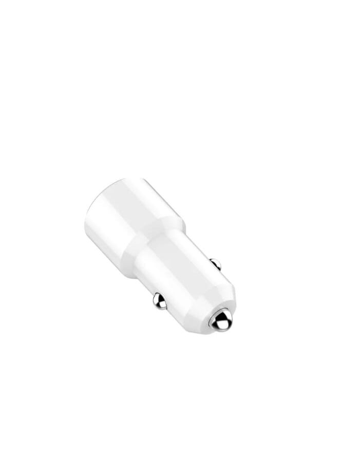 LDNIO C309 High Quality Fast Car Charger Dual USB Port 18W Auto-ID With Lightning USB Cable - White  - Image 4