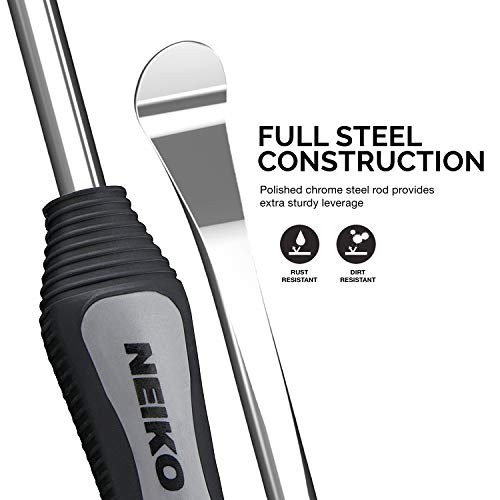 NEIKO 20600A Tire Spoon Levers, Repair Tool Kit, 11 1/2-Inch Hardened Steel Irons, 2 Rim Protectors, 5-Piece Tire Levers Set, Tire Changing Tool, Small Tire Tools - Image 2