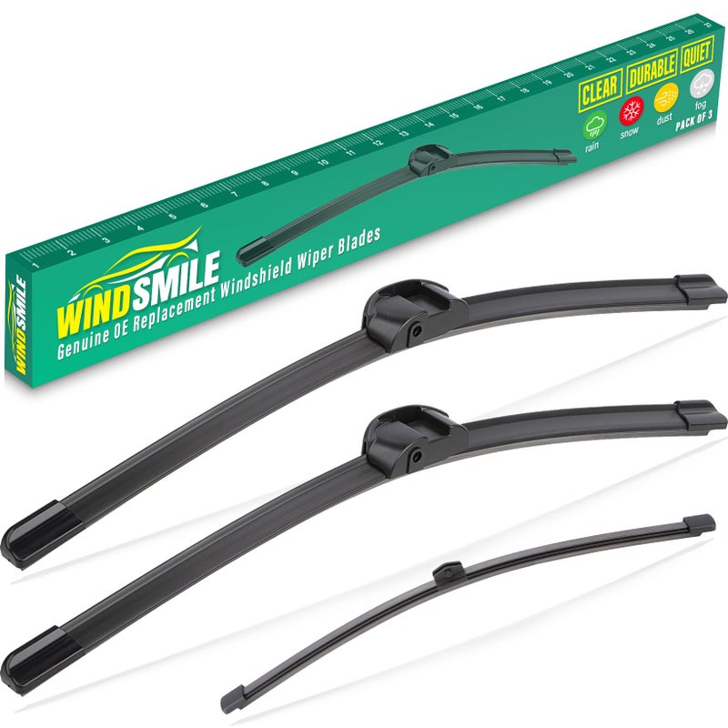26 26 13 Windshield Wiper Blades Replacement for Porsche Cayenne VW Volkswagen Touareg 2011 2012 2013 2014 2015 2016 2017 Premium All Weather Front Rear Wipers Set OEM Quality Pack of 3