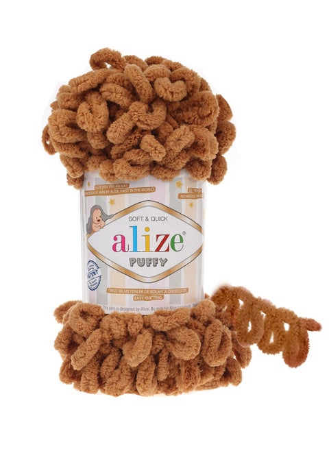 Puffy Micropolyester Hand Knitting Yarn 100 Gram 9 Metre