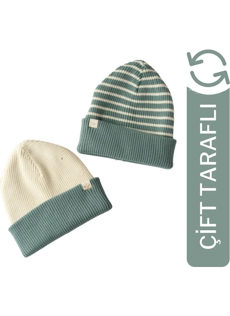 Mama Yoyo Double Sided Children's Beanie Mint