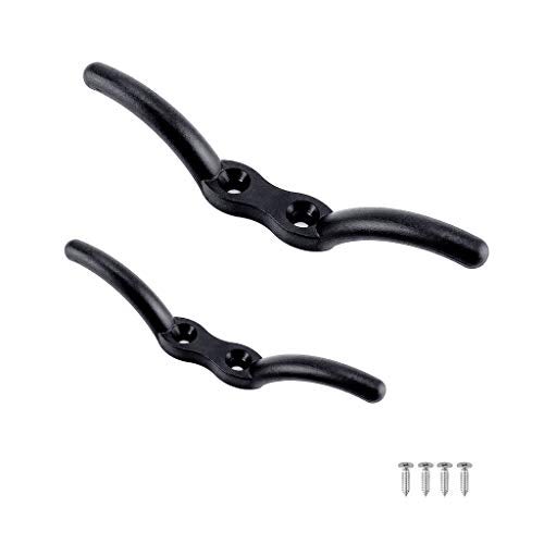 VTurboWay 2 Pcs 4" Nylon Rope Cleat Marine Grade, Black - Image 1