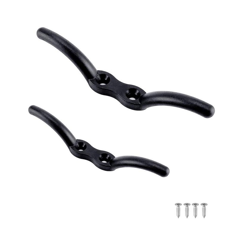 VTurboWay 2 Pcs 4" Nylon Rope Cleat Marine Grade, Black - Image 5