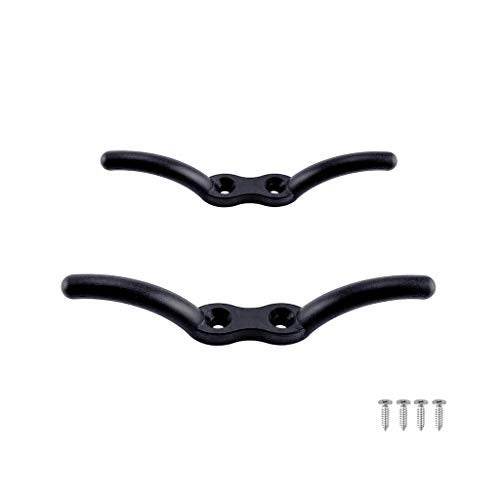VTurboWay 2 Pcs 4" Nylon Rope Cleat Marine Grade, Black - Image 4