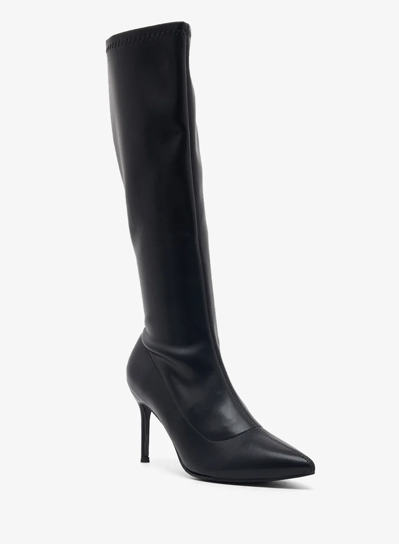 ELLA Pointed Toe Stiletto Heel Knee Boots