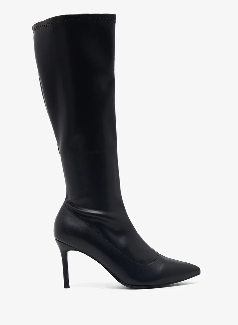 ELLA Pointed Toe Stiletto Heel Knee Boots