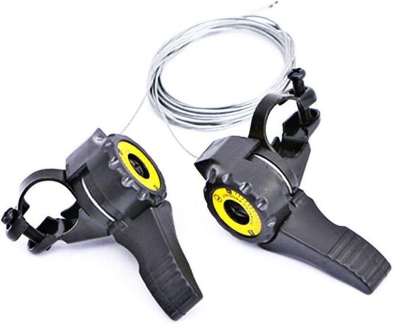 WSDMAVIS 1 Pair Speed Bike Shifters Shift Levers 15/18/21 Speed Handlebar Universal Bicycle Thumb Gear Shifter Shift Cable - Image 3