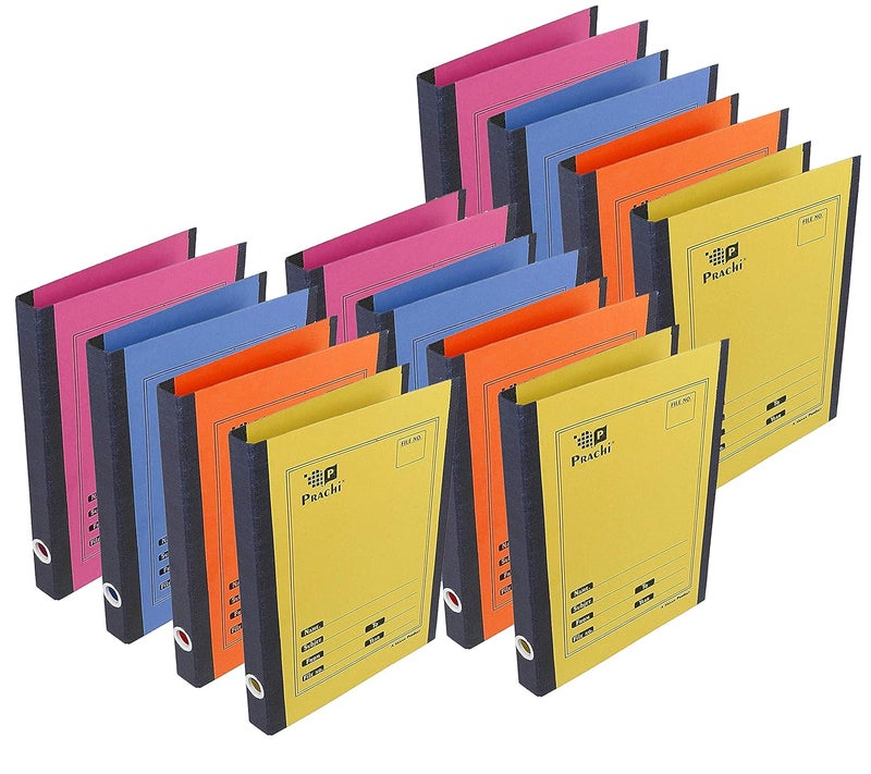 DAHSHA 12 Pack Spring Files A4 Size Paper Folder Cobra File Document Organizer Certificates Holder- Color May Vary (35 x 26 x 3.5 cm) - Image 1
