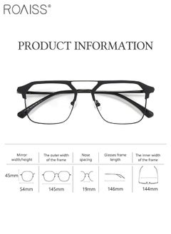 roaiss Blue Light Blocking Glasses Blue Light Filter Computer Reading Gaming TV Phones Browline Frame Eyeglasses Fashion Anti Eyestrain Headache Eyewear for Women Men Black  - Image 4