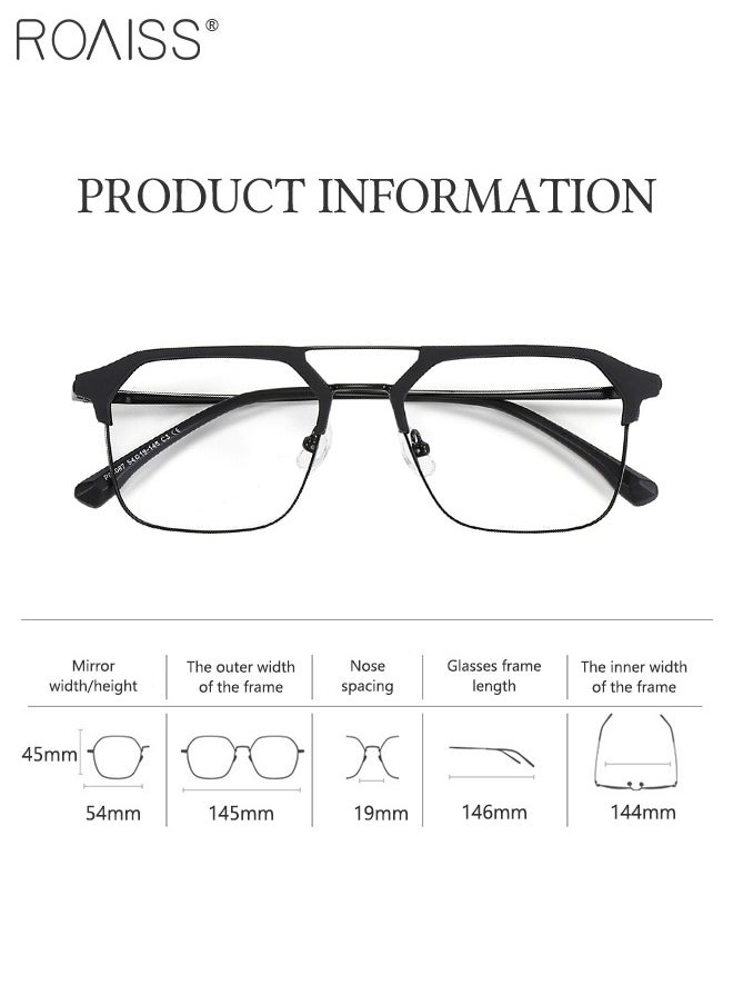 roaiss Blue Light Blocking Glasses Blue Light Filter Computer Reading Gaming TV Phones Browline Frame Eyeglasses Fashion Anti Eyestrain Headache Eyewear for Women Men Black  - Image 4