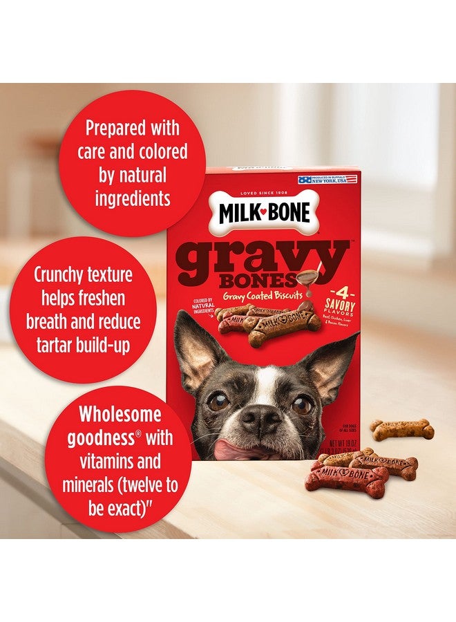 MILK-BONE Milk-Bone Gravy Bones Dog Treats with 4 Savory Meat Flavors Coated in Gravy, 7 Pound  - Image 3