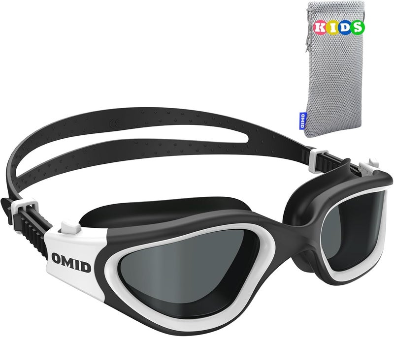 OMID Kids Swim Goggles, P2mini Polarized Swimming Goggles Comfortable for Age 6-14 - Image 1