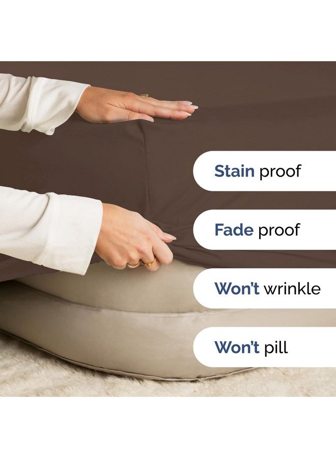 CGK Unlimited Extra Deep Queen Fitted Sheet - Hotel Luxury Single Fitted Sheet Only - Easily Fits 18 inch to 24 inch Mattress - Ultra Soft, Wrinkle Free w/Extra Deep Pockets - Easy-Care, Breathable & Comfy - Brown - Image 4