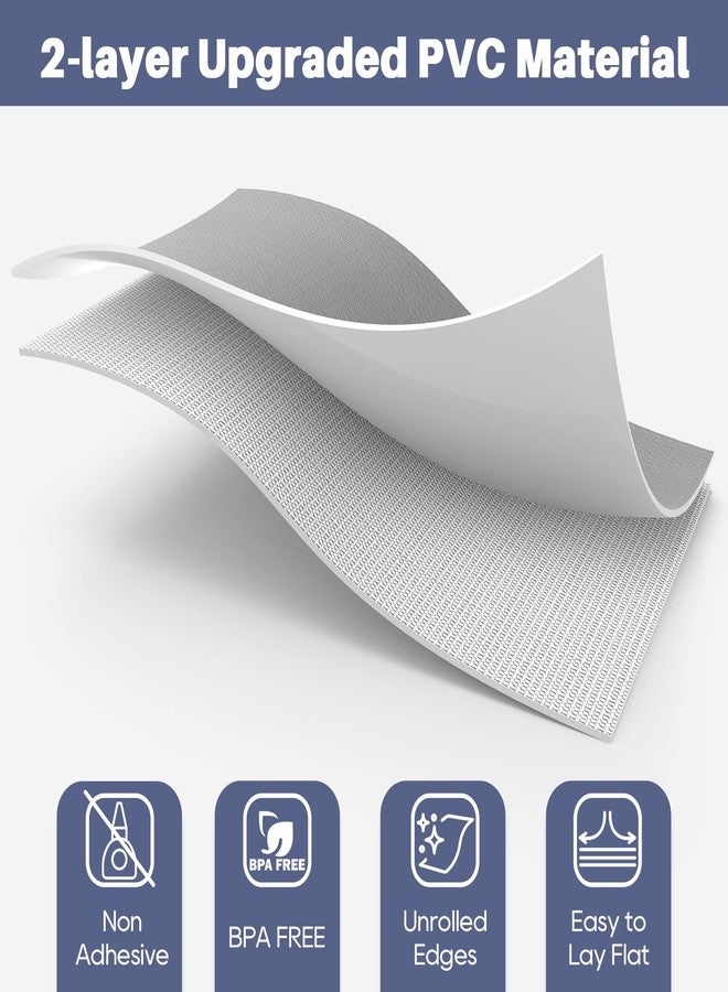 StaHom Shelf Liners for Kitchen Cabinets, Waterproof and Oil-Proof Kitchen Cupboard Liner, Refrigerator Liners and Plastic Drawer Mats PVC Non Adhesive Shelves, Fridge - Gray 11.8 x 118 Inches - Image 5