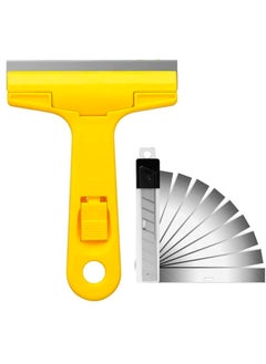 GION GION Glass and Tile Scraper Portable Cleaning Shovel Cutter Wall Floor Tiles Floor Cleaning Cutter with 3pcs Blades Cleaning Hand Tools 1Pcs  - Image 1