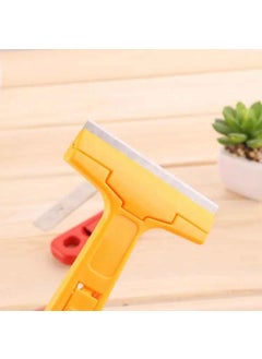 GION GION Glass and Tile Scraper Portable Cleaning Shovel Cutter Wall Floor Tiles Floor Cleaning Cutter with 3pcs Blades Cleaning Hand Tools 1Pcs  - Image 5
