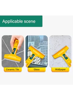 GION GION Glass and Tile Scraper Portable Cleaning Shovel Cutter Wall Floor Tiles Floor Cleaning Cutter with 3pcs Blades Cleaning Hand Tools 1Pcs  - Image 2